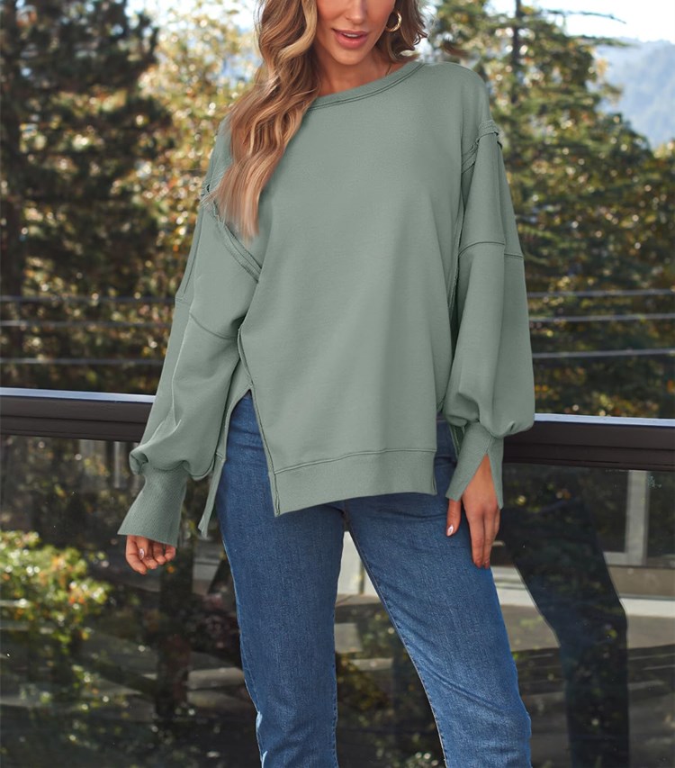 Women's Oversized Crew Neck Sweatshirt（Buy 2 Free Shipping）
