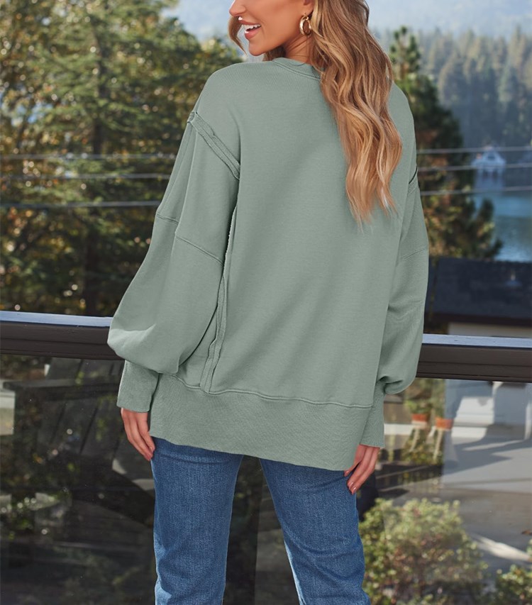 Women's Oversized Crew Neck Sweatshirt（Buy 2 Free Shipping）