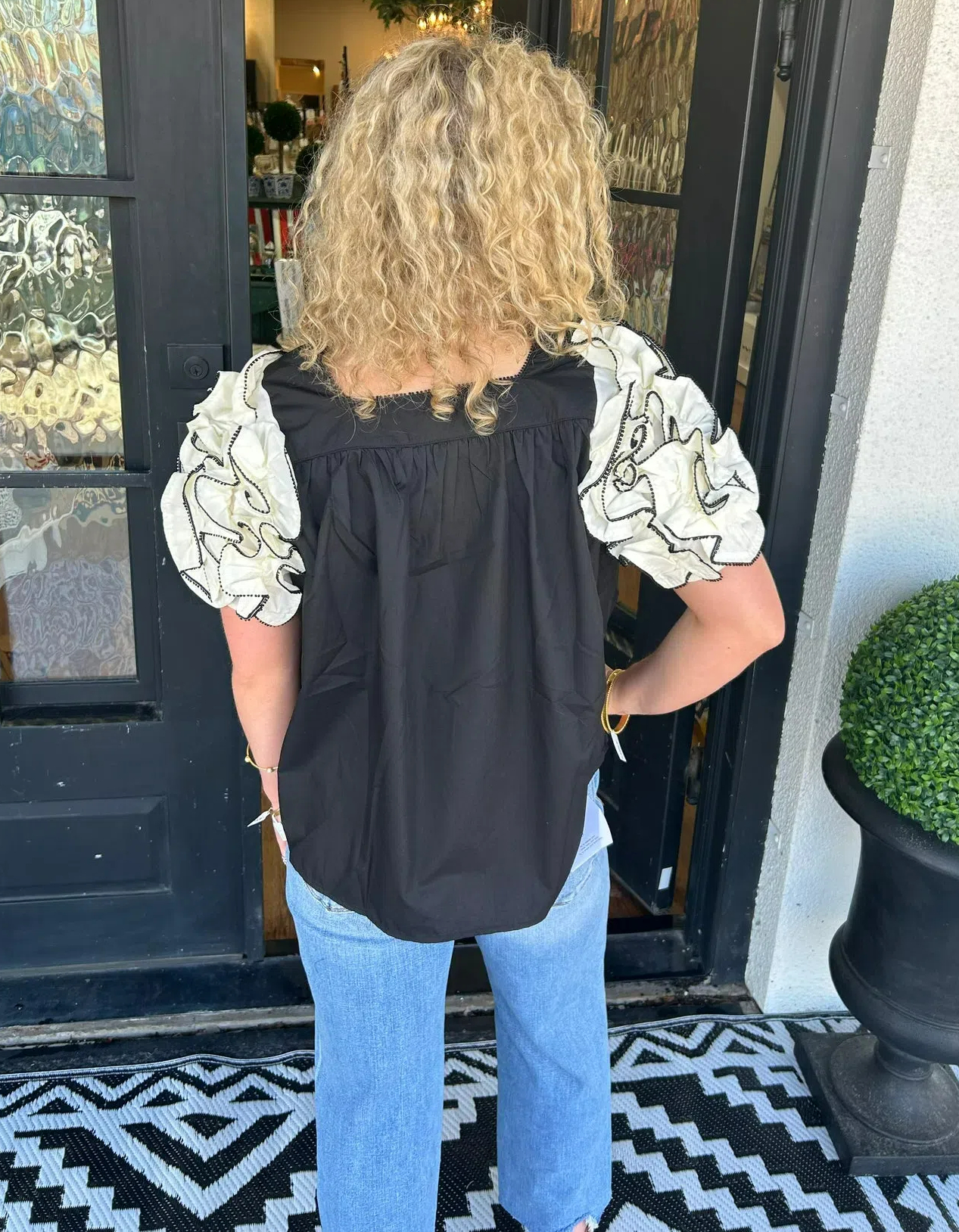 Ruffle Sleeve Top(Buy 2 Free Shipping)