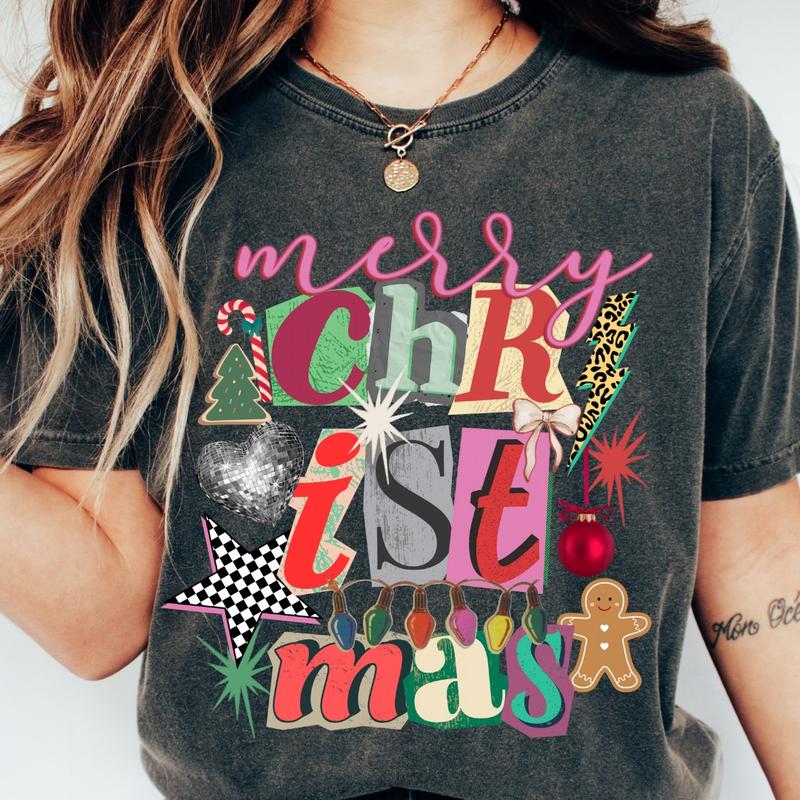 Retro Collage Style Positive Christian Faith T-shirt