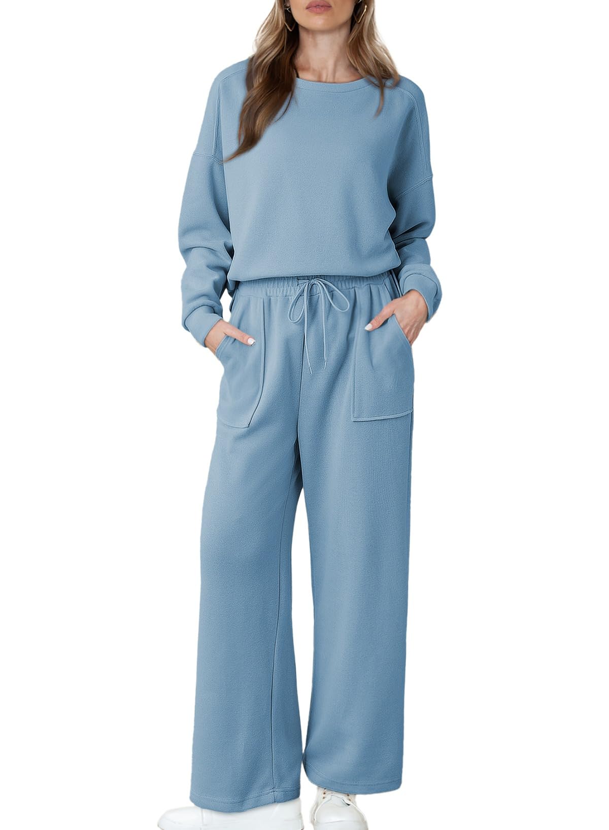 Women's Casual Cotton Long Sleeve Knit Tops And Pants Lounge Set (BUY 2 10% OFF)