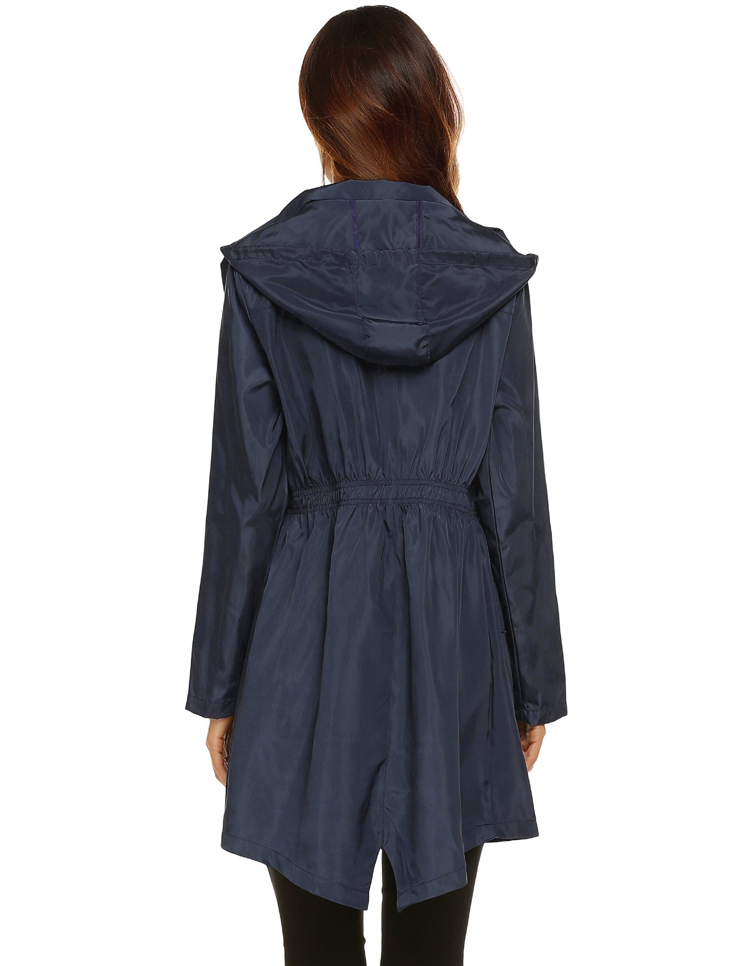 Women's Waterproof Lightweight Rain Jacket Active Outdoor Hooded Raincoat