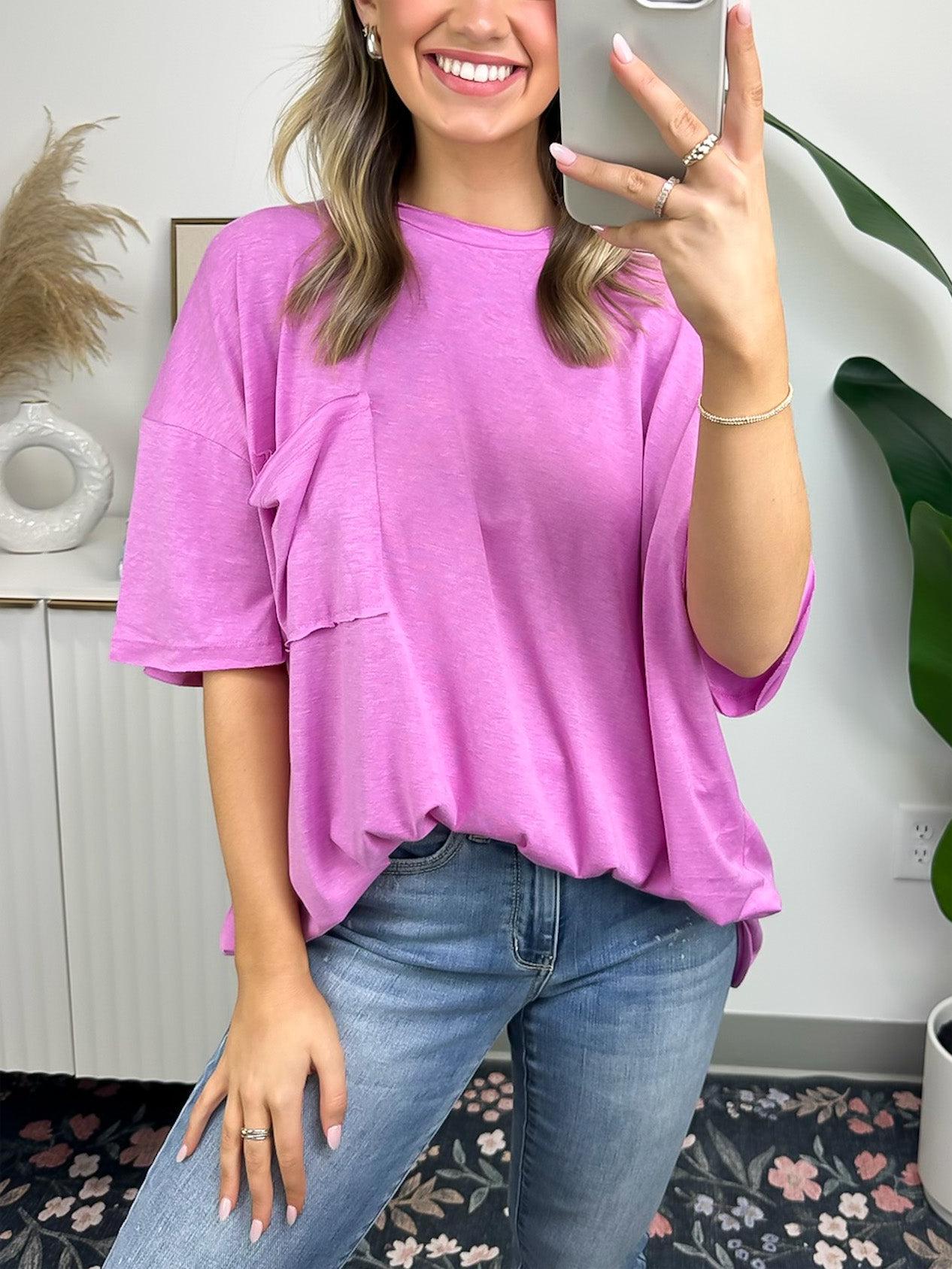 Women's Big Pocket Loose T-Shirt