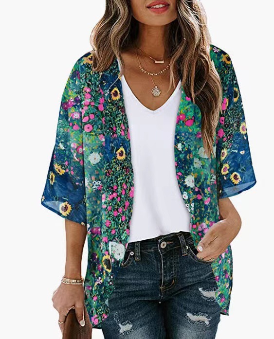 Women's Floral Print  Loose Cover Up