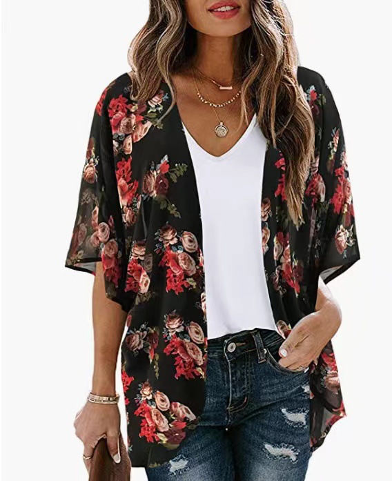 Women's Floral Print  Loose Cover Up