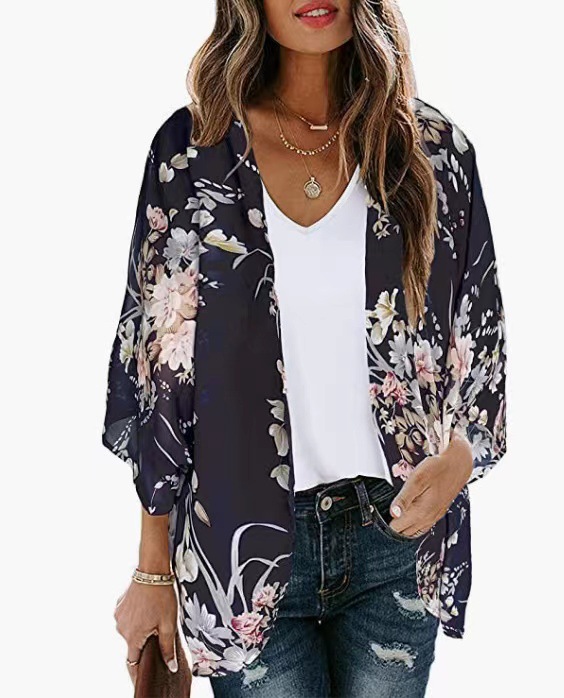 Women's Floral Print  Loose Cover Up