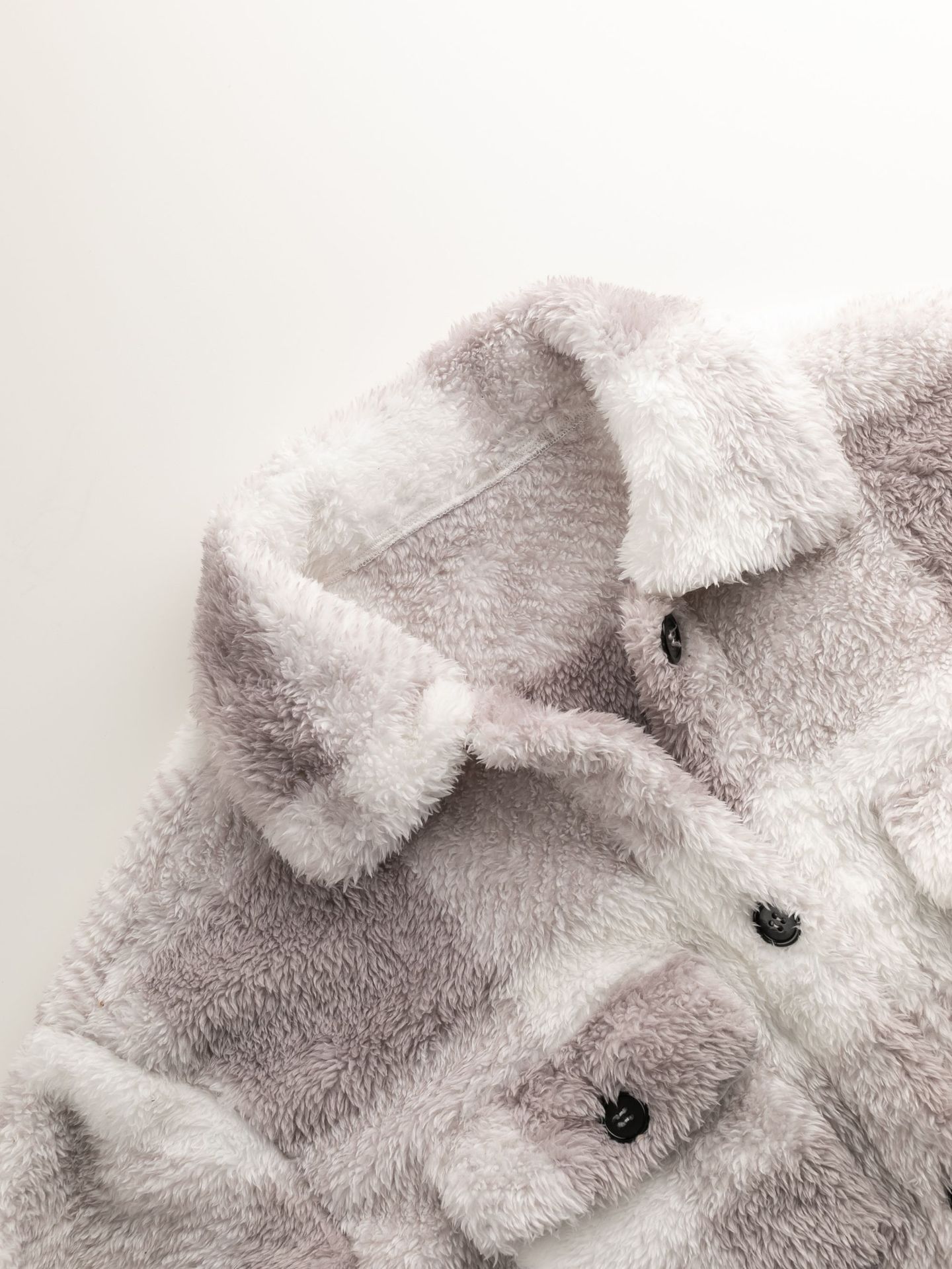 Women's Plaid Print Drop Shoulder Flap Pocket Teddy Coat jackets(BUY 2 FREE SHIPPING)