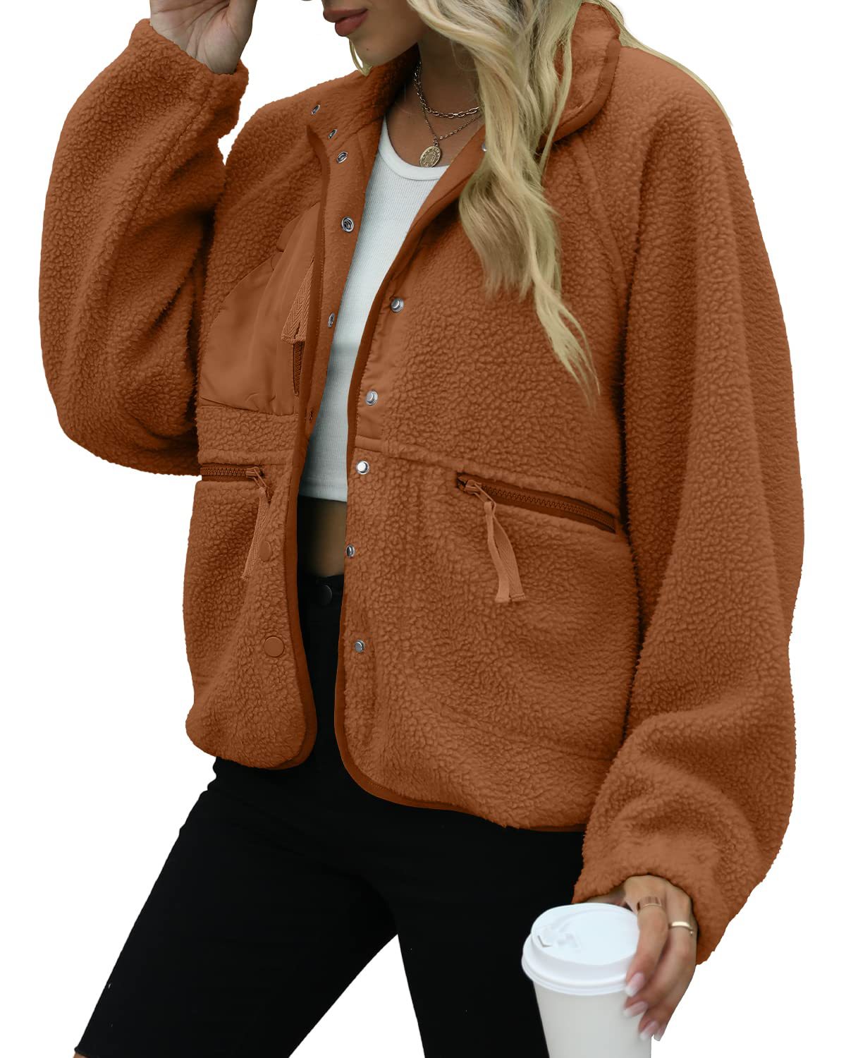 Women's Cozy Fuzzy Fleece Zip-Up Jacket (BUY 2 FREE SHIPPING!!!)