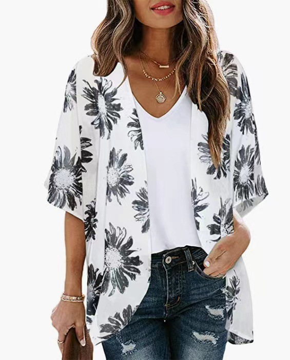 Women's Floral Print  Loose Cover Up