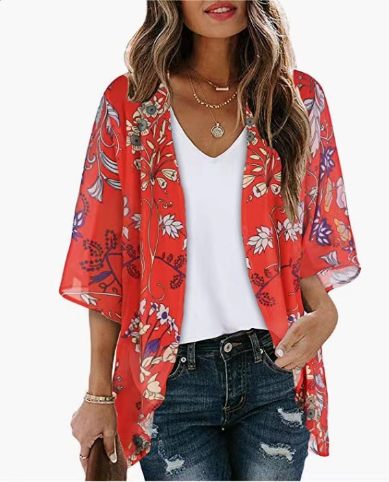 Women's Floral Print  Loose Cover Up