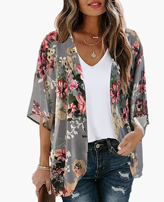 Women's Floral Print  Loose Cover Up