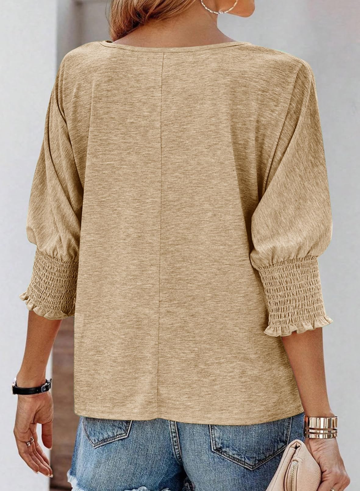 Women's Fashion 3/4 Sleeve Crewneck Basic Business T-Shirts (BUY 2 FREE SHIPPING!!!)