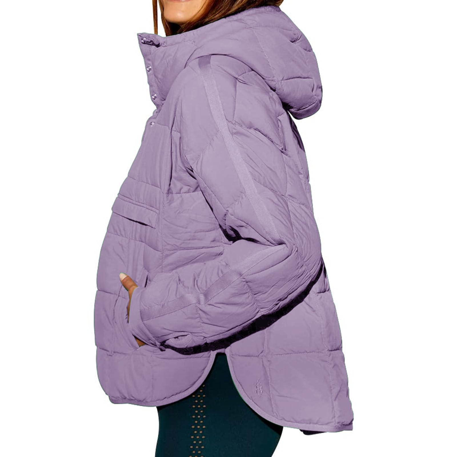 Women's Quilted Pullover Puffer Jacket 
