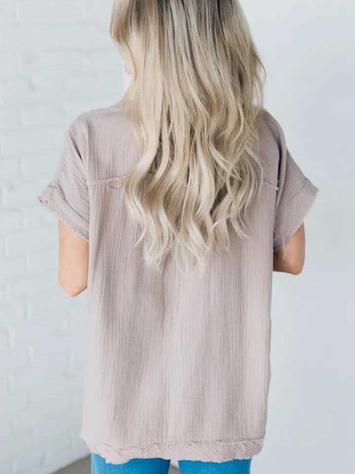 ⏰Hot Sale-Raw Edge Gauze Top(Buy 2 Free Shipping)