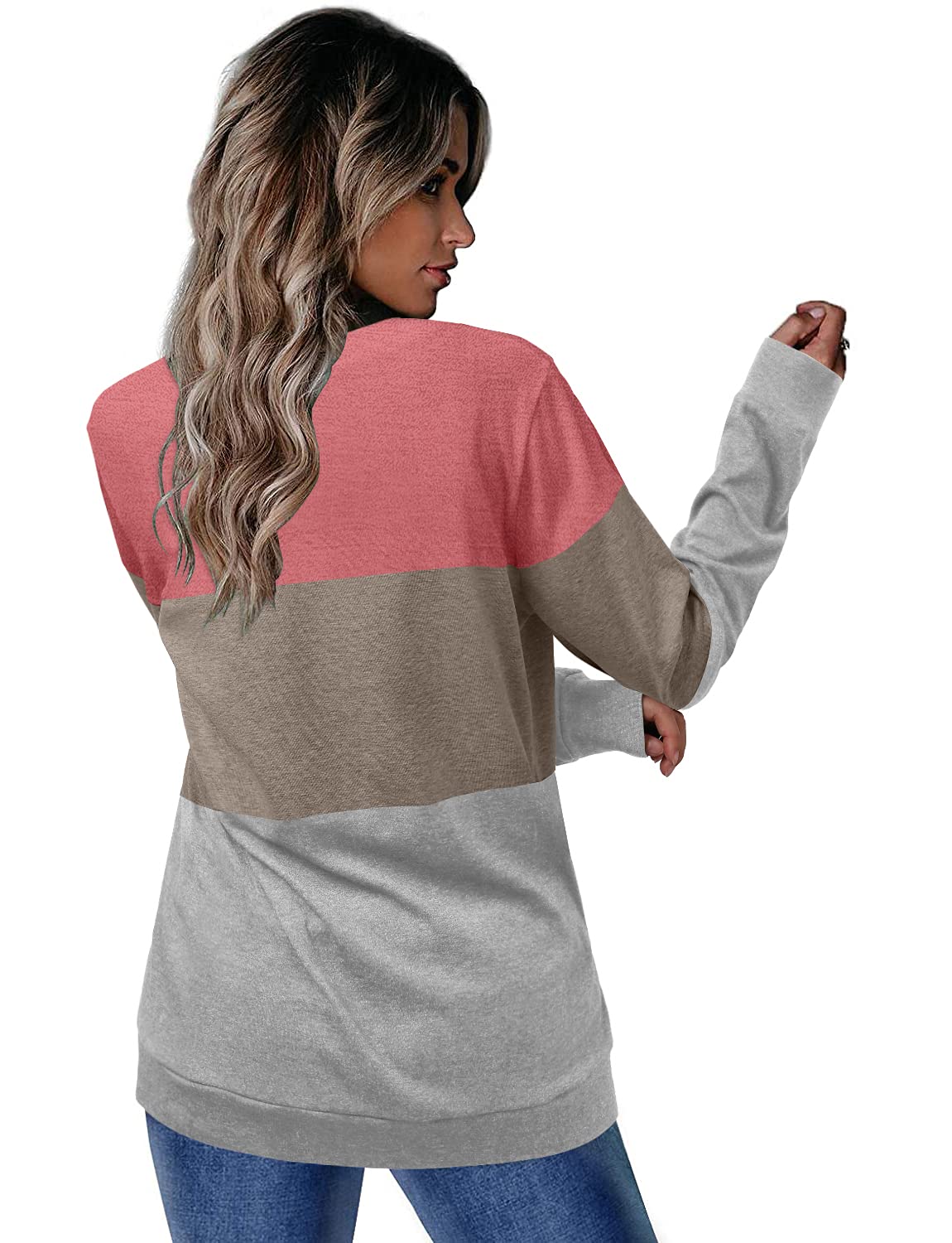 Women's Round Neck Colorblock Casual Top(Buy 2 Free Shipping)
