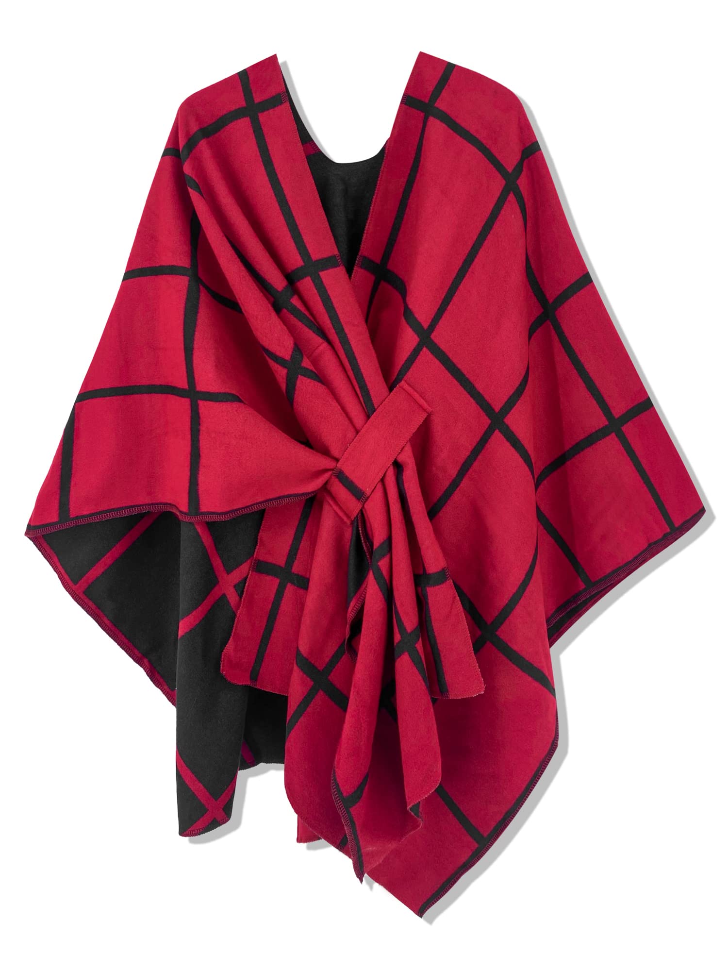 Women's Shawl Wrap Poncho Ruana Cape Open Front Cardigan Shawls