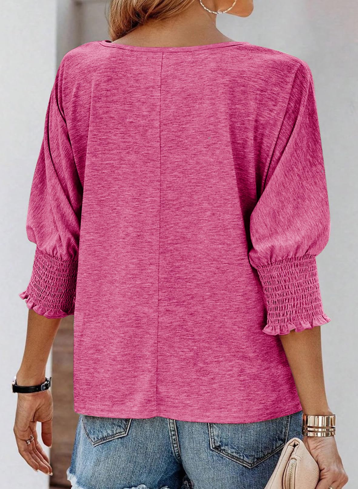 Women's Fashion 3/4 Sleeve Crewneck Basic Business T-Shirts (BUY 2 FREE SHIPPING!!!)