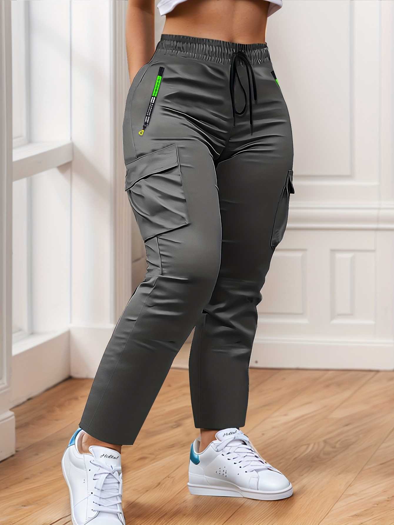 Women's Multi-Pocket Cargo Pants – Spring/Autumn Thin Style with Zippered