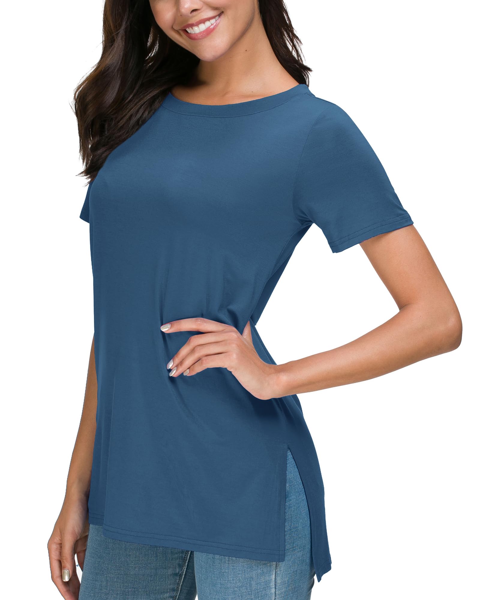 ✨Women's Summer Casual Side Slit T-Shirt (Buy 3 Free Shipping)