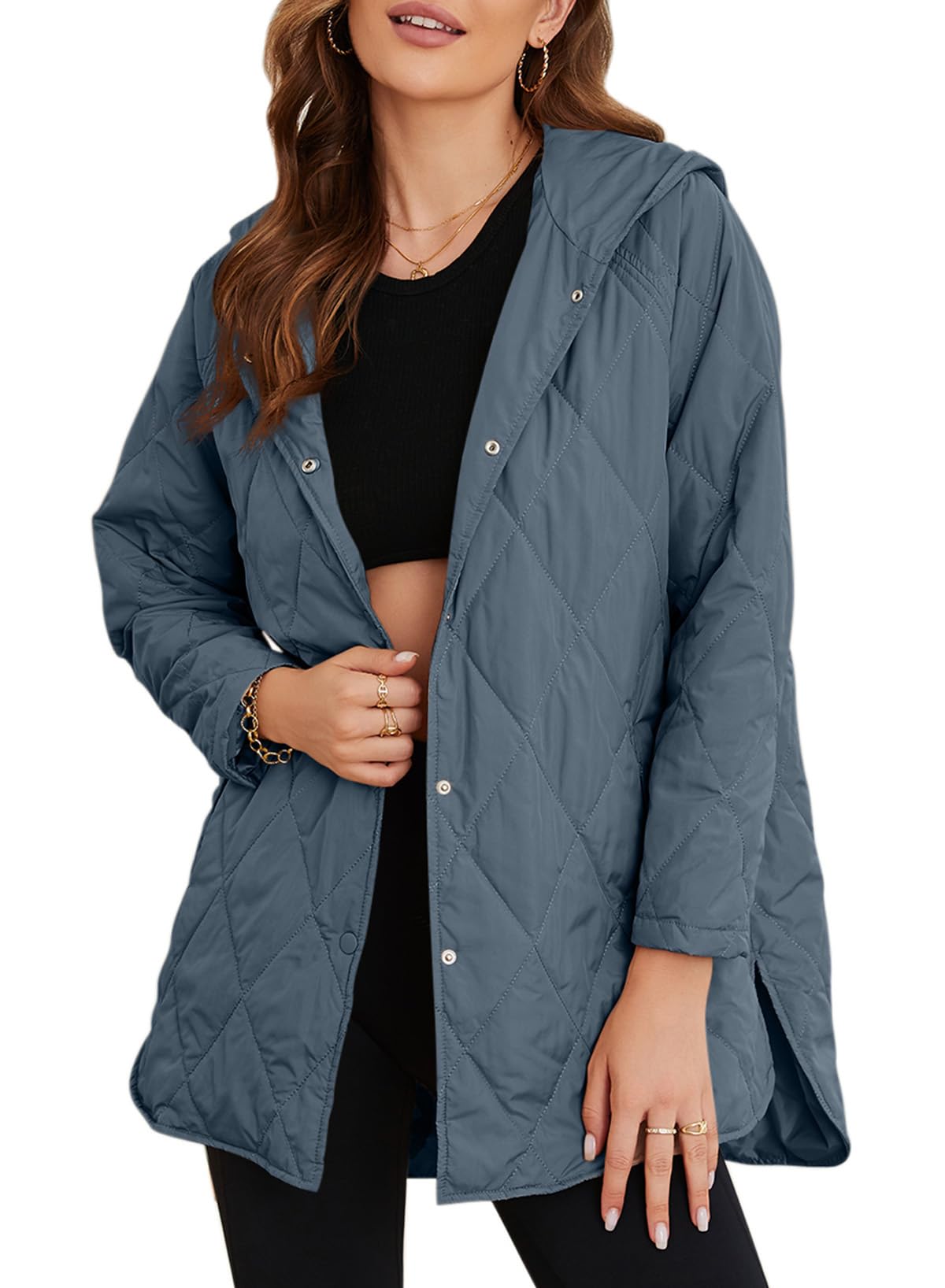 Hooded Diamond Quilted Lightweight Jacket (BUY 2 FREE SHIPPING!!!)