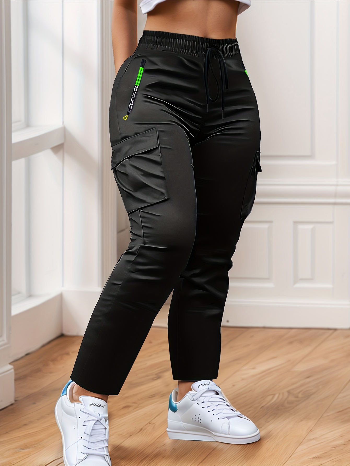 Women's Multi-Pocket Cargo Pants – Spring/Autumn Thin Style with Zippered