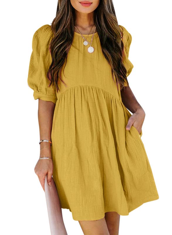 Ruffle Chiffon Waisted Mini Short Swing Dress(BUY 2 FREE SHIPPING)