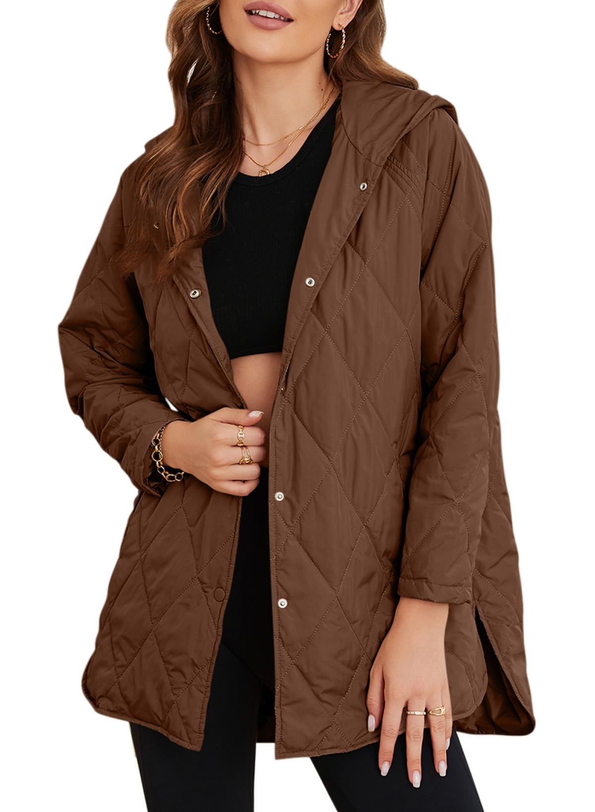 Hooded Diamond Quilted Lightweight Jacket (BUY 2 FREE SHIPPING!!!)