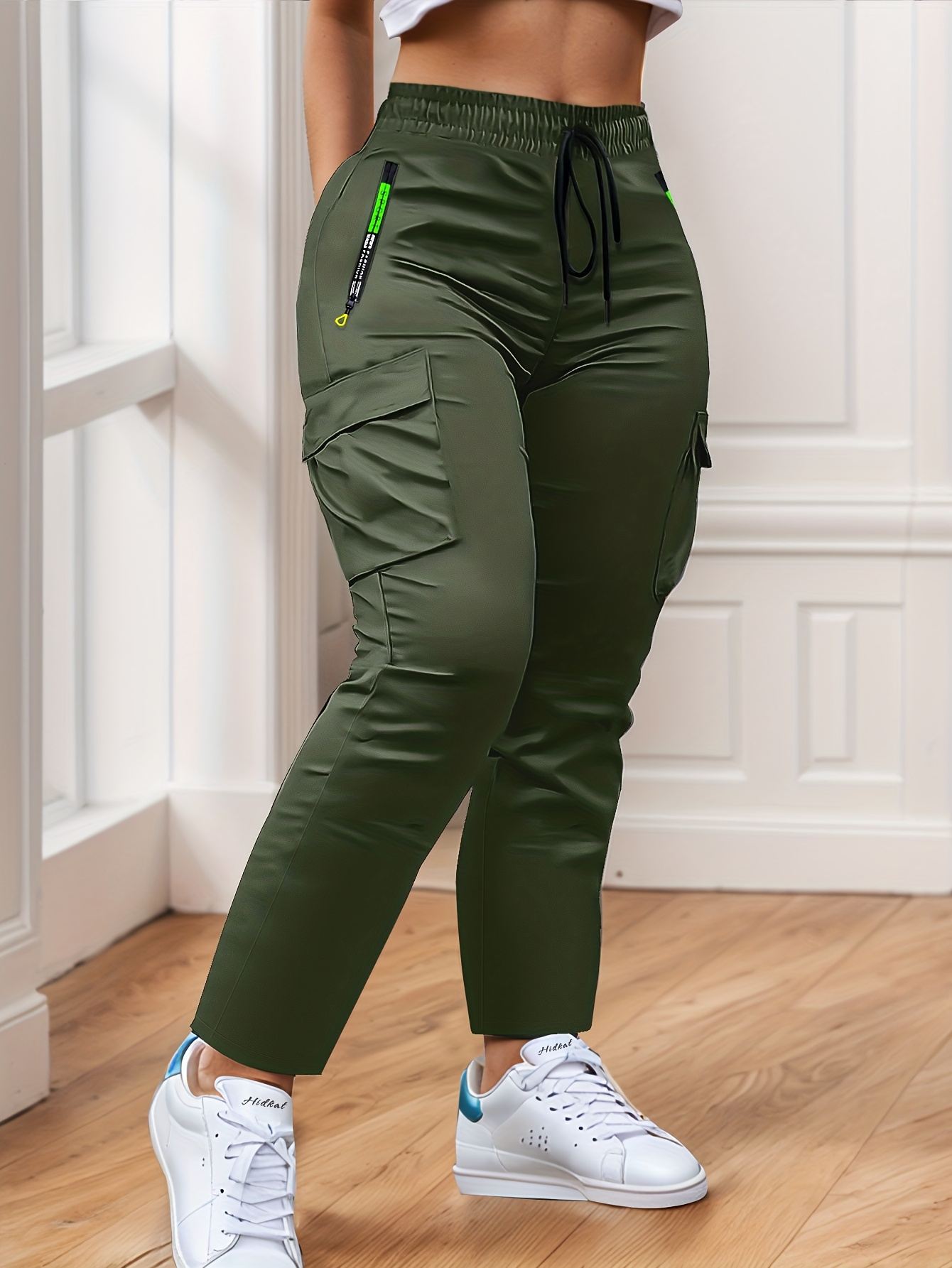 Women's Multi-Pocket Cargo Pants – Spring/Autumn Thin Style with Zippered