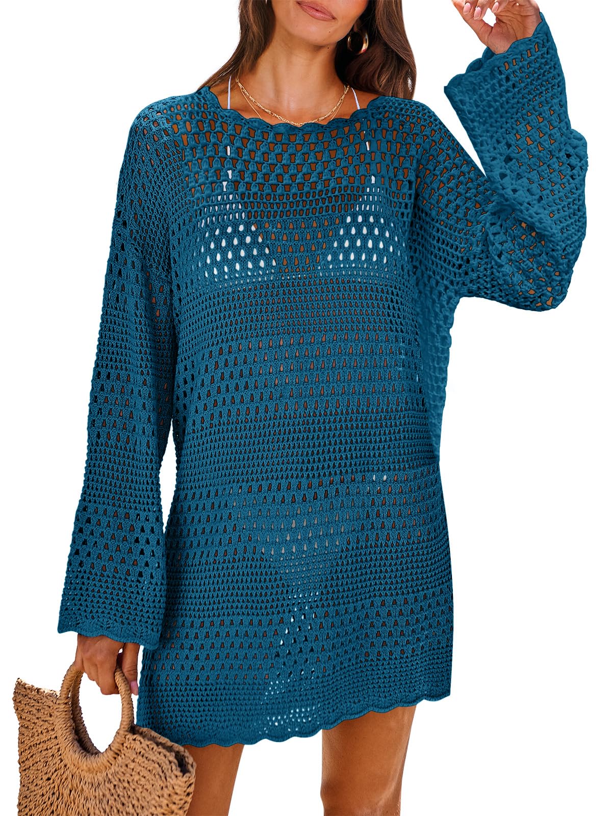 2024 Summer Swimwear Hollow Out Cover Up 