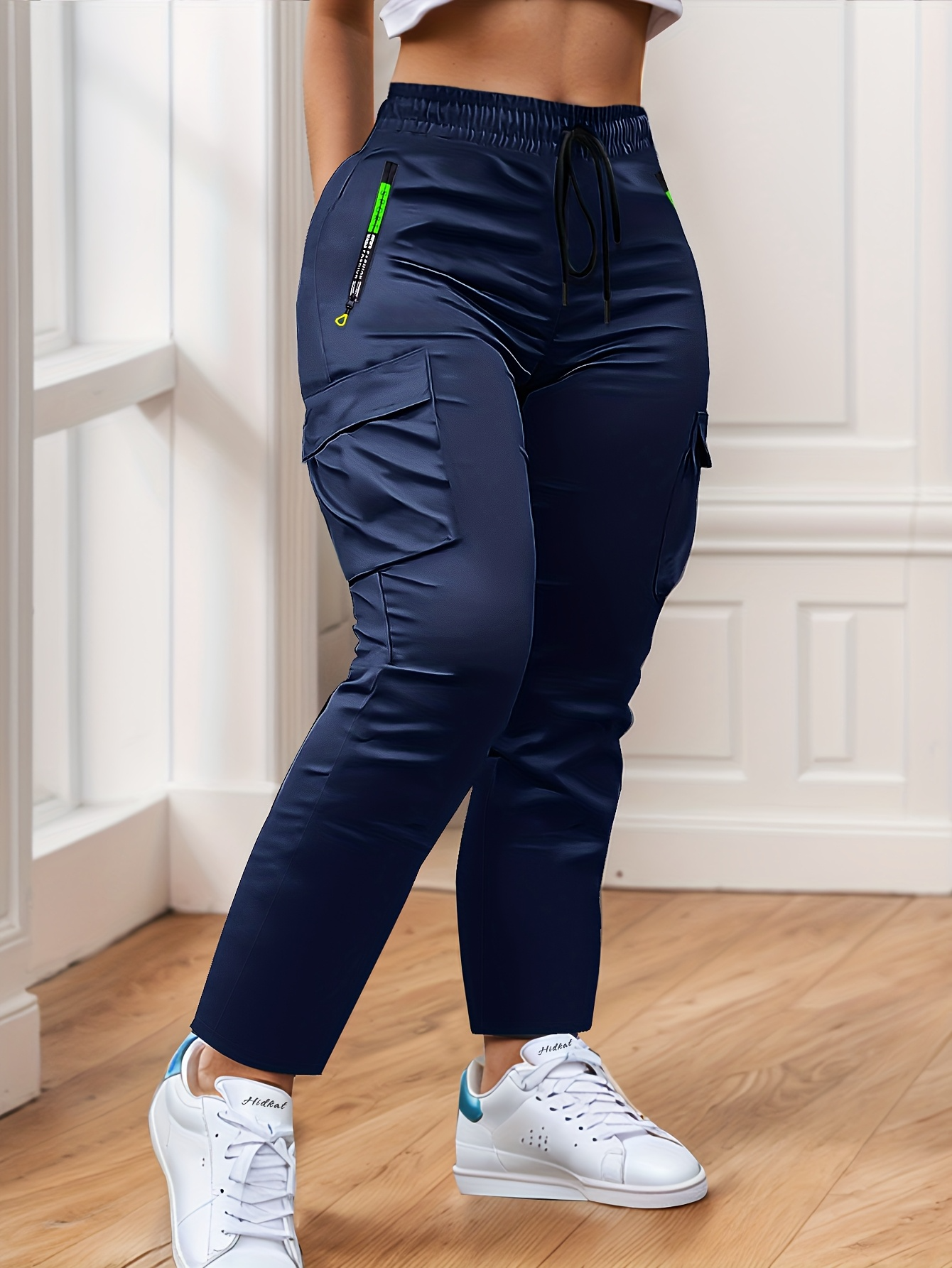 Women's Multi-Pocket Cargo Pants – Spring/Autumn Thin Style with Zippered