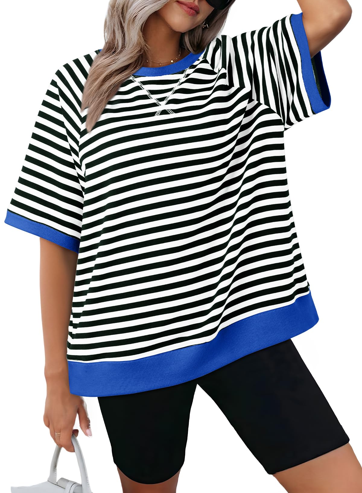 Oversized T Shirts for Women Casual Short Sleeve Summer Tops Tees