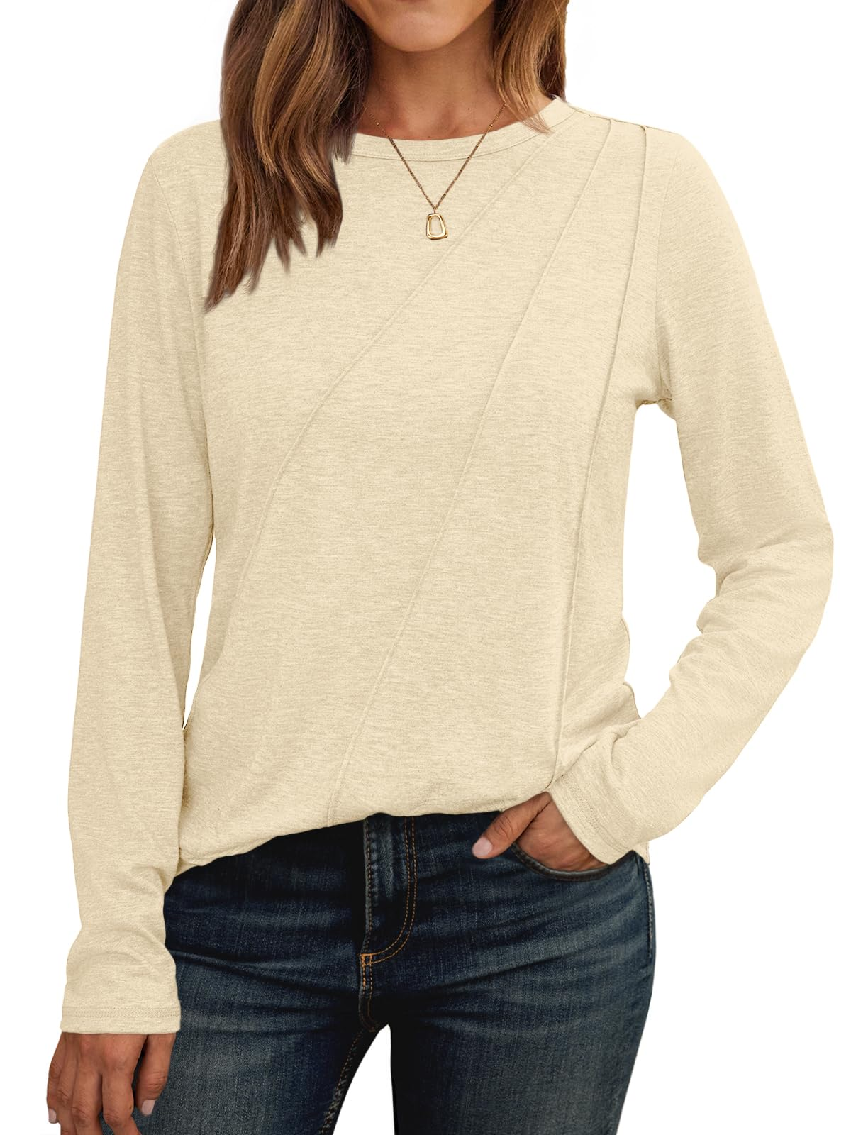 Womens Pleated Long Sleeve Tunic Tops