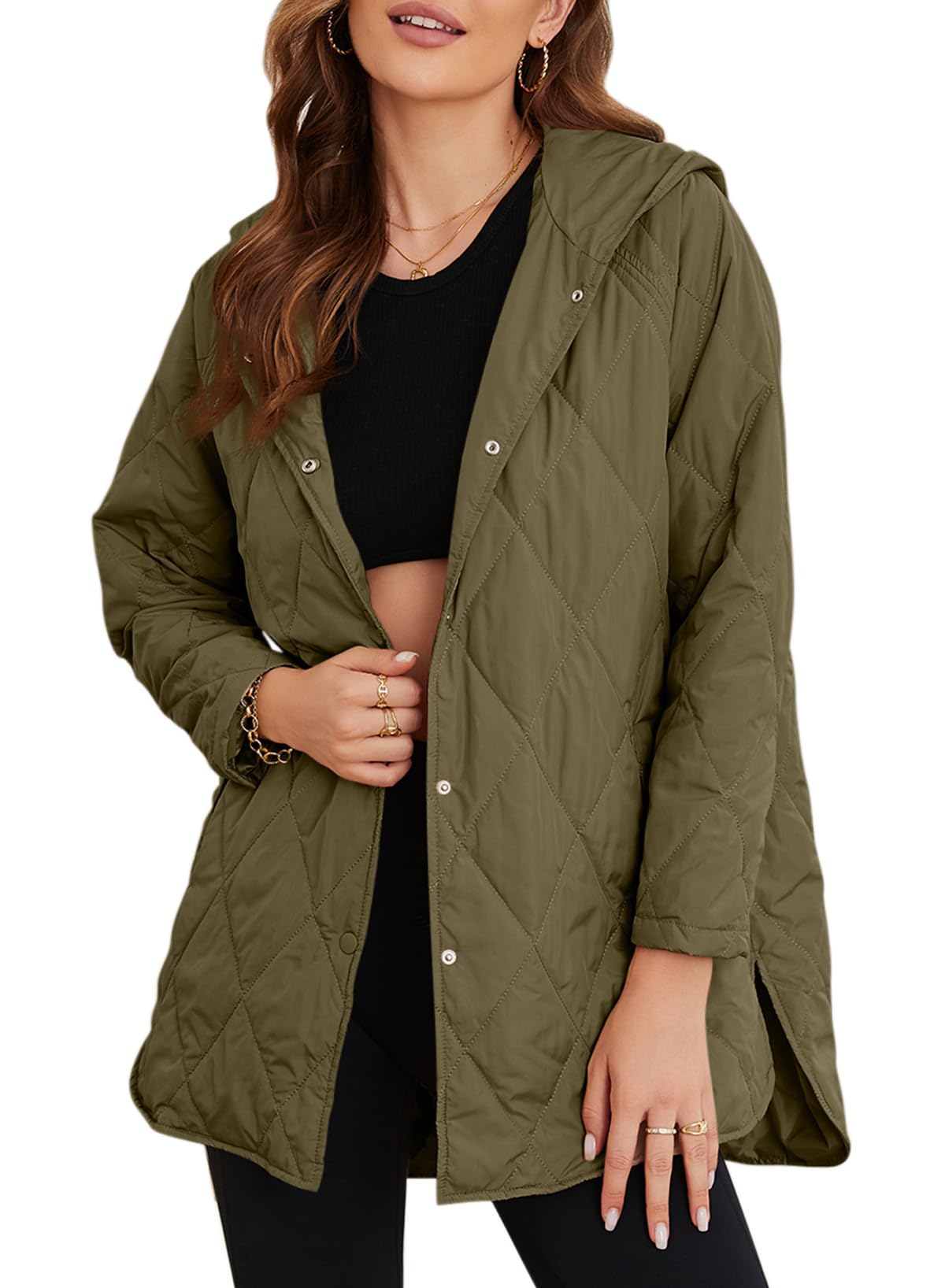 Hooded Diamond Quilted Lightweight Jacket (BUY 2 FREE SHIPPING!!!)