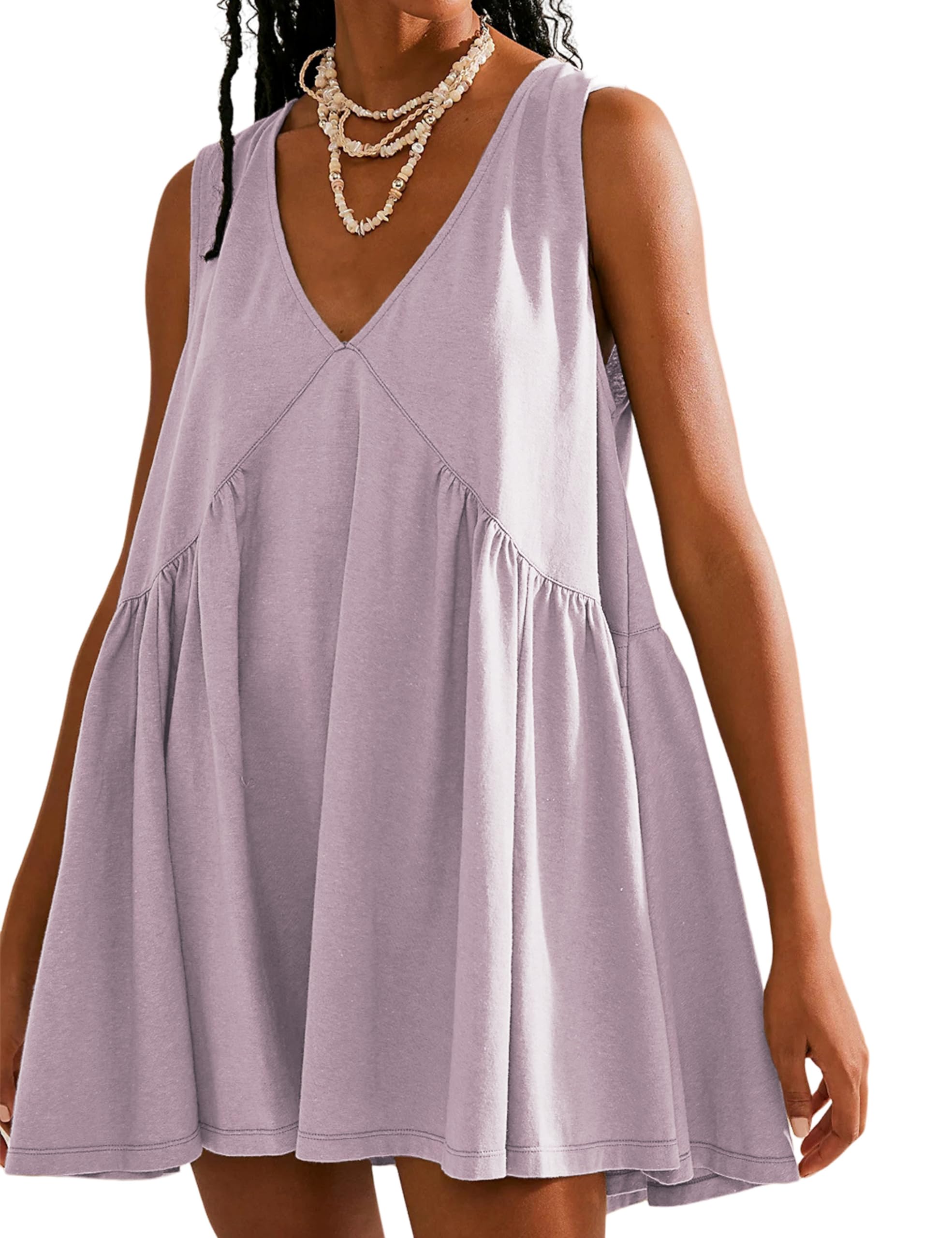 Women's Summer Sleeveless Mini Dress-hivebabe.com