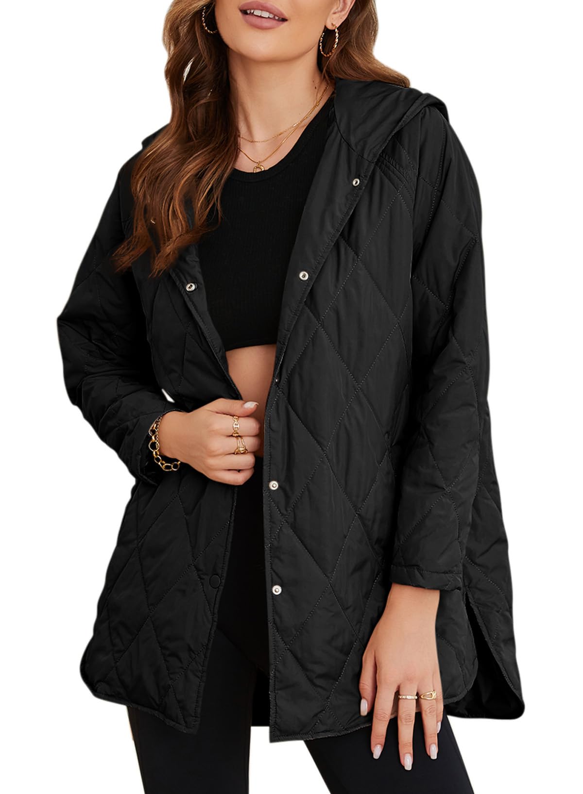Hooded Diamond Quilted Lightweight Jacket (BUY 2 FREE SHIPPING!!!)