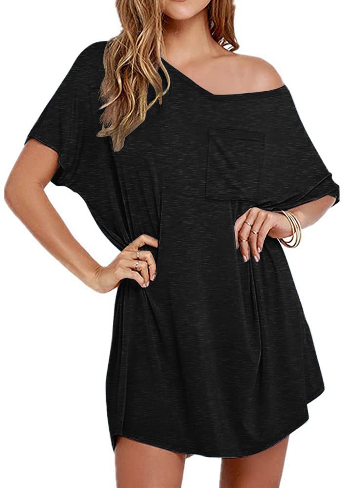 Womens Boyfriend Style T-shirt Lounge Dress(BUY 2 FREE SHIPPING)