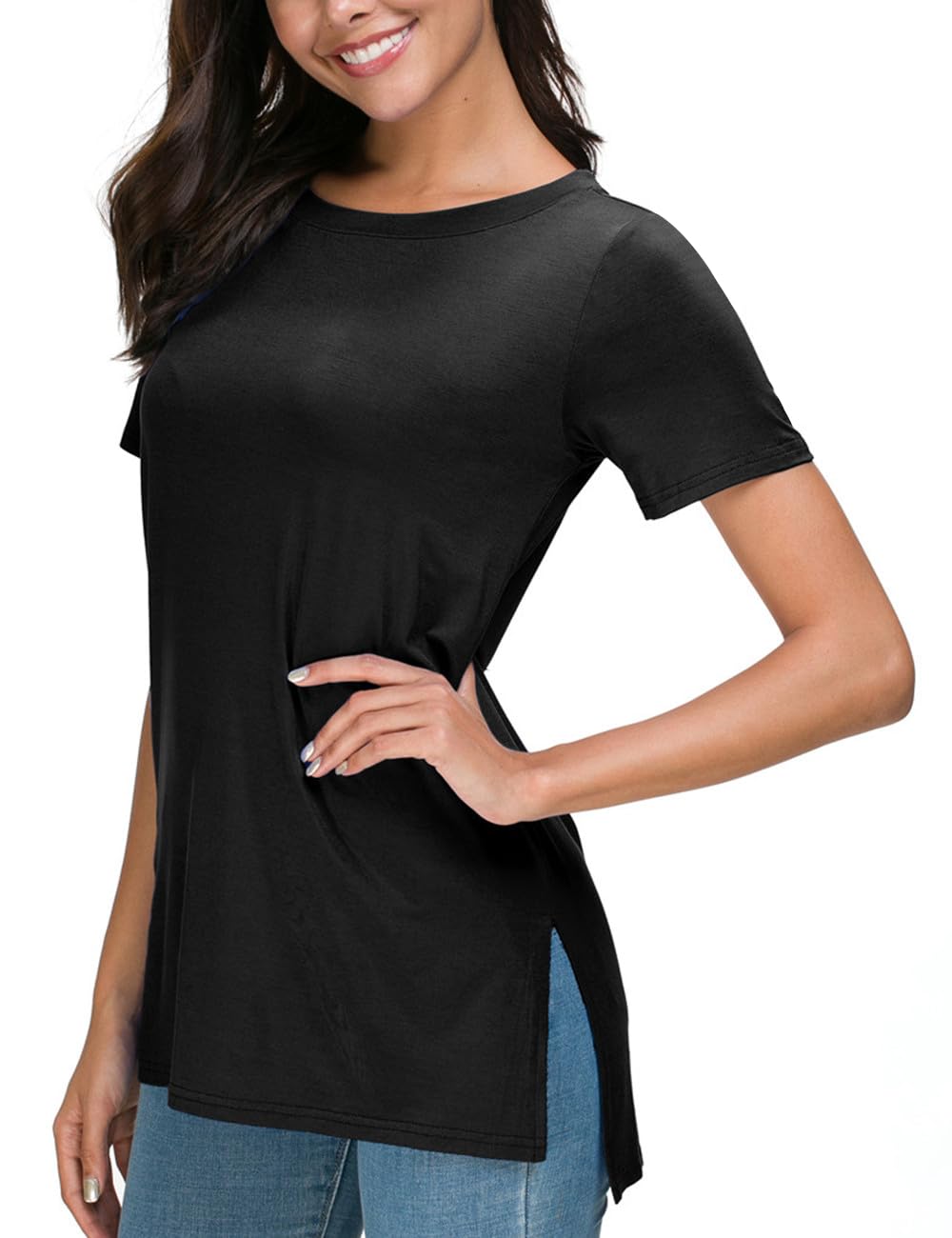 ✨Women's Summer Casual Side Slit T-Shirt (Buy 3 Free Shipping)