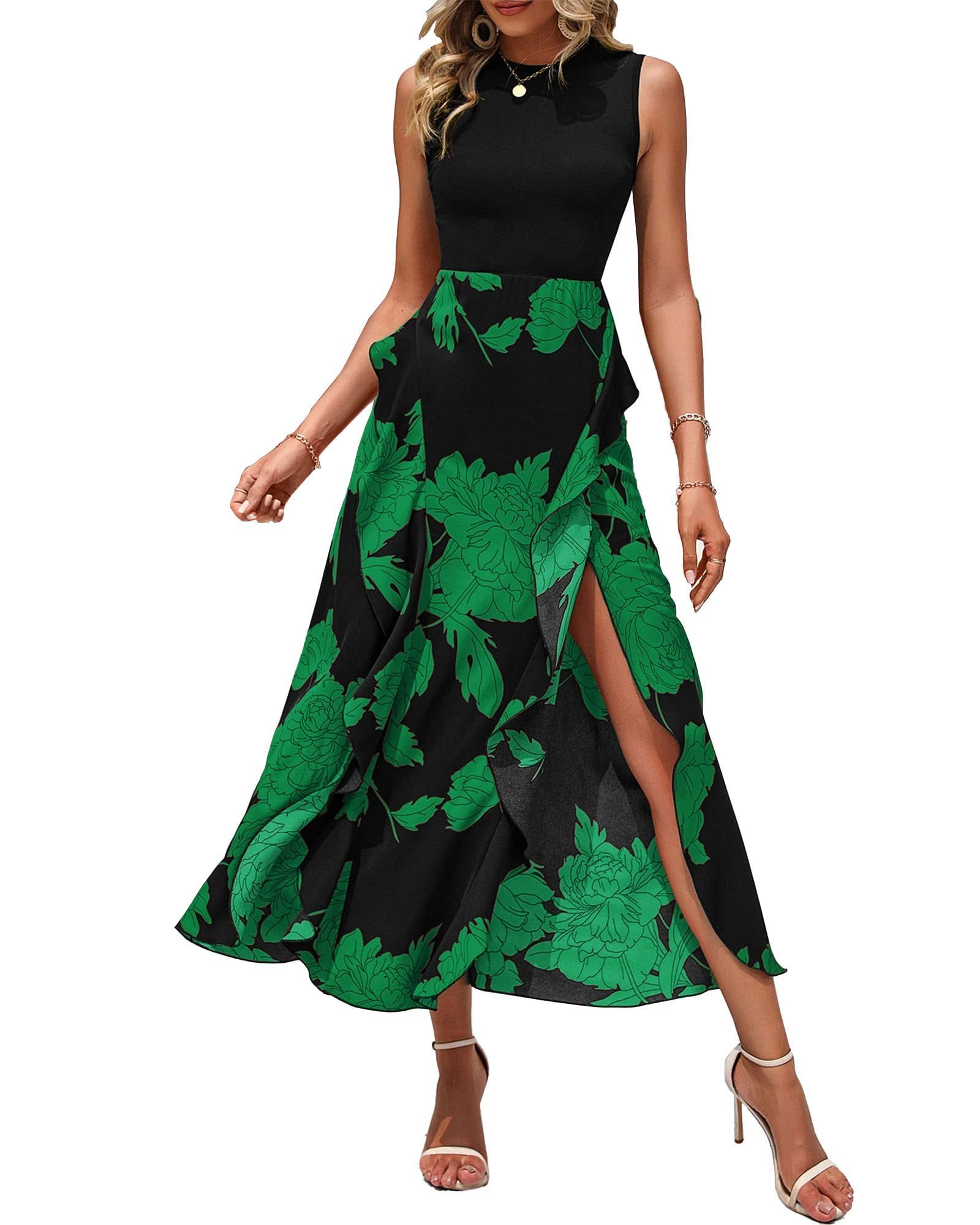 HOT SALE Women's Casual Patchwork Floral Print Ruffle Dress