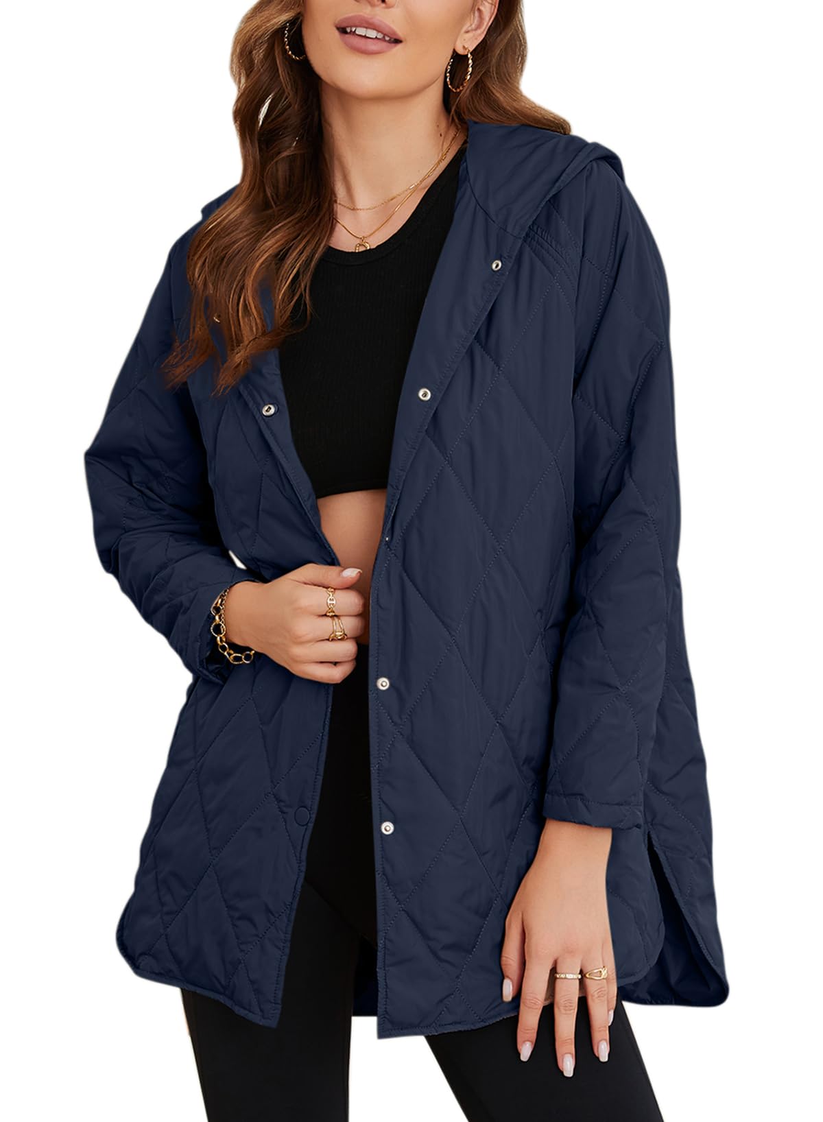 Hooded Diamond Quilted Lightweight Jacket (BUY 2 FREE SHIPPING!!!)