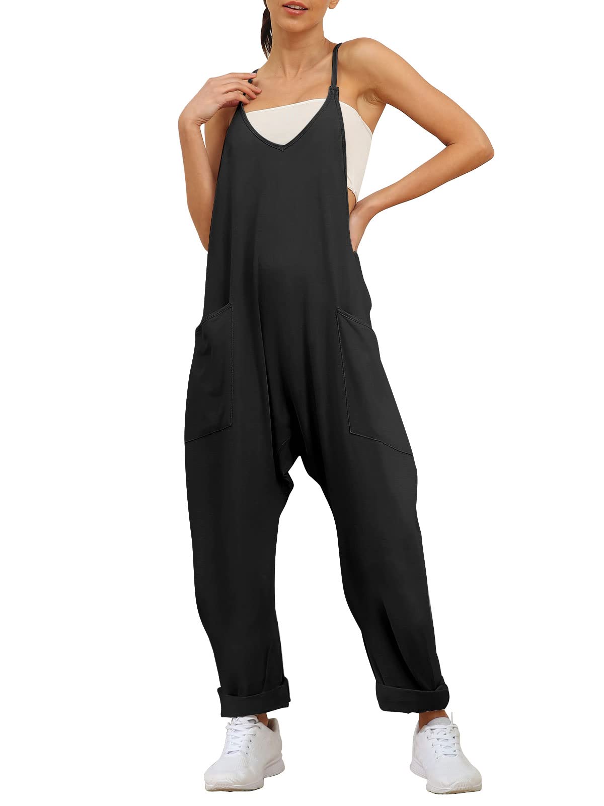 New Wide Leg Jumpsuit with Pockets(Buy 2 Free Shipping)