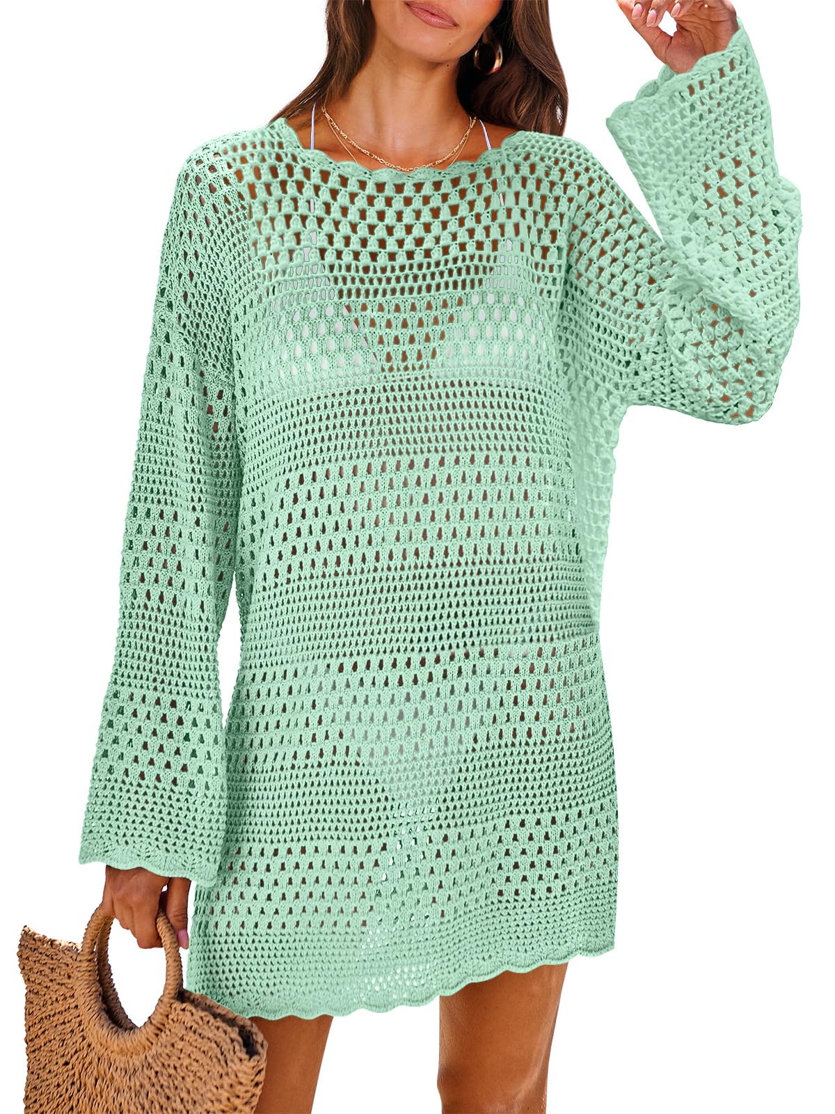 2024 Summer Swimwear Hollow Out Cover Up 