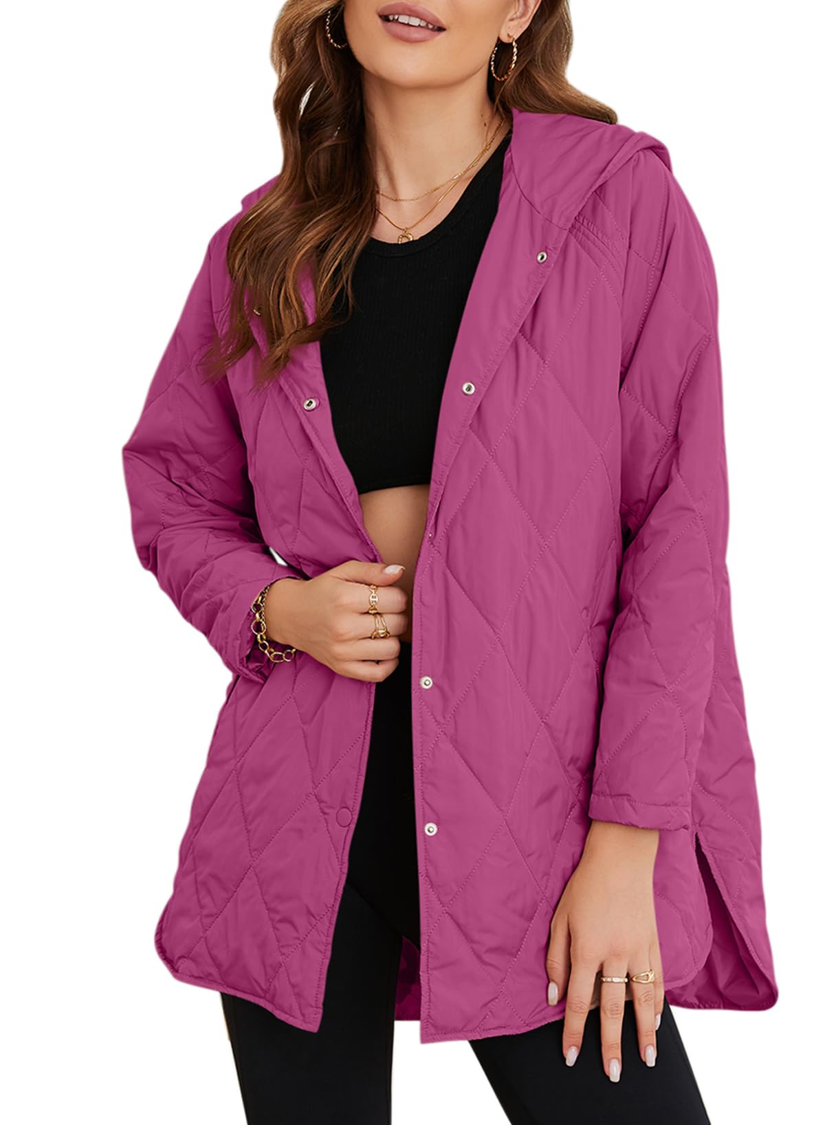 Hooded Diamond Quilted Lightweight Jacket (BUY 2 FREE SHIPPING!!!)