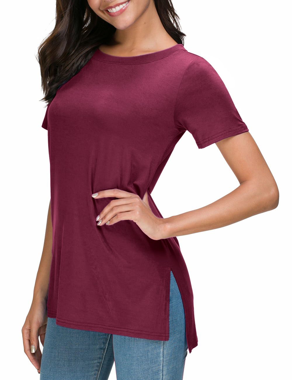 ✨Women's Summer Casual Side Slit T-Shirt (Buy 3 Free Shipping)