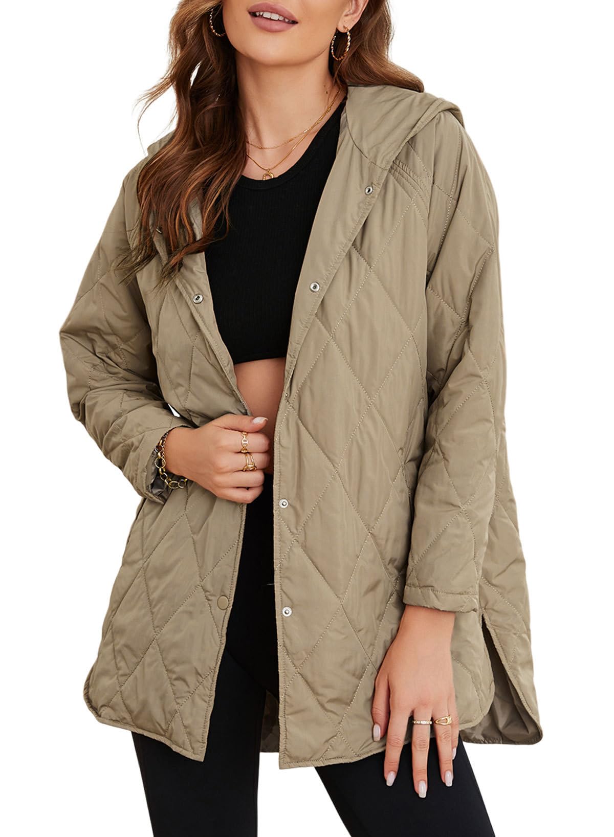 Hooded Diamond Quilted Lightweight Jacket (BUY 2 FREE SHIPPING!!!)