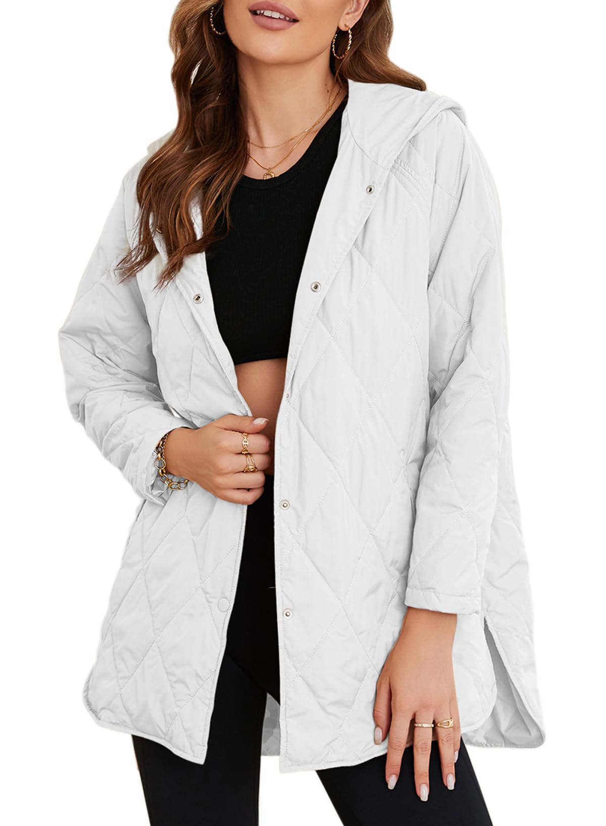 Hooded Diamond Quilted Lightweight Jacket (BUY 2 FREE SHIPPING!!!)