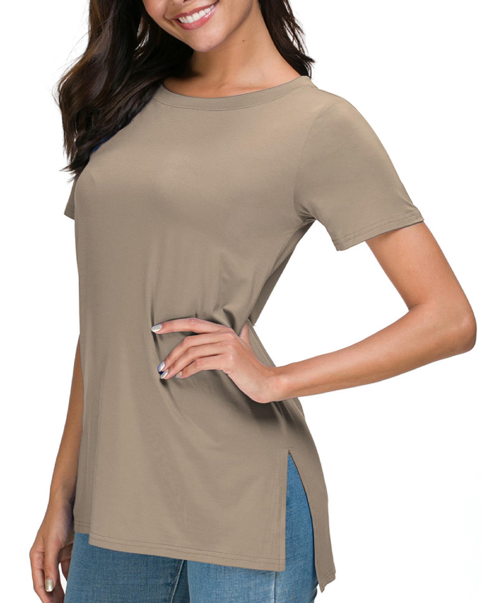 ✨Women's Summer Casual Side Slit T-Shirt (Buy 3 Free Shipping)