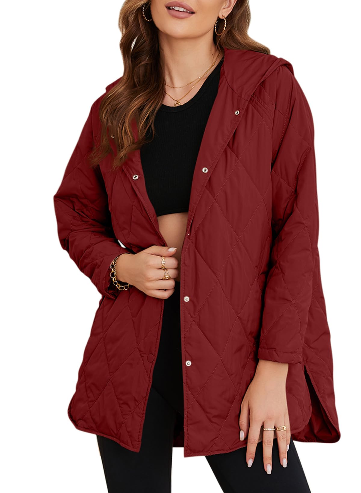 Hooded Diamond Quilted Lightweight Jacket (BUY 2 FREE SHIPPING!!!)
