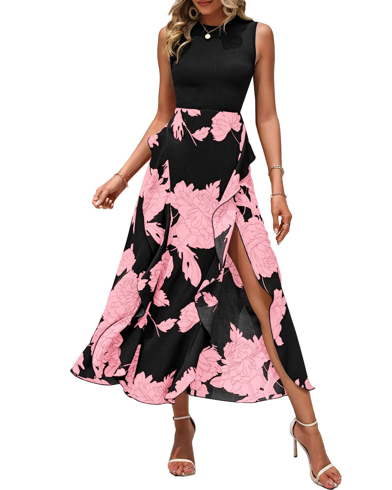 HOT SALE Women's Casual Patchwork Floral Print Ruffle Dress