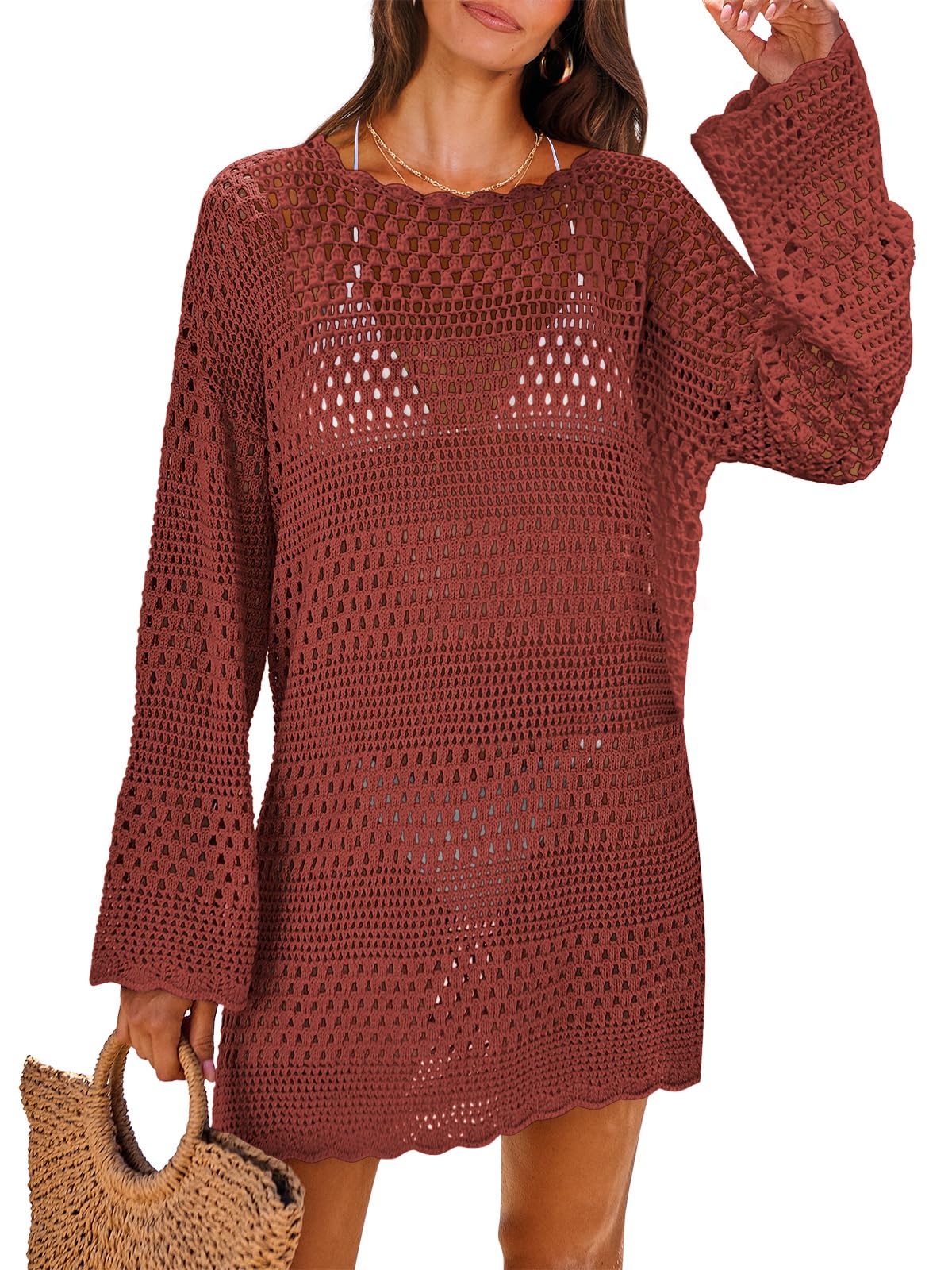 2024 Summer Swimwear Hollow Out Cover Up 