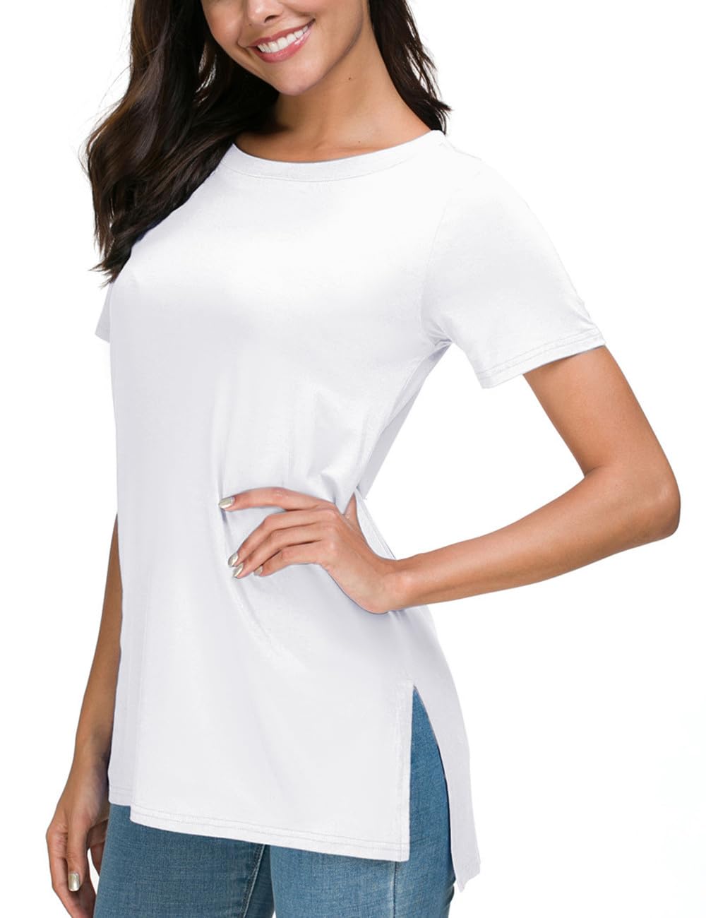 ✨Women's Summer Casual Side Slit T-Shirt (Buy 3 Free Shipping)